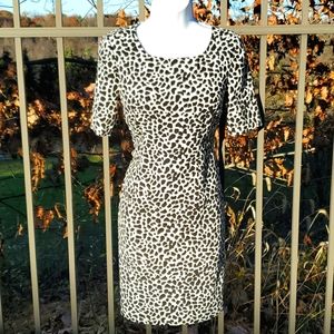 Talbots Black and White Patterned Dress